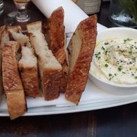 Ricotta and grilled bread at Charlie Was a Sinner in Philadelphia