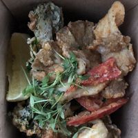 Oyster mushroom fried “calamari"  at Charlie Was a Sinner in Philadelphia