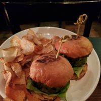 Zucchini "Crab cake" sliders at Charlie Was a Sinner in Philadelphia