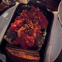 Meatballs with ricotta at Charlie Was a Sinner in Philadelphia