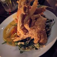 Oyster mushroom "calamari" at Charlie Was a Sinner in Philadelphia