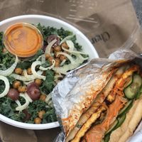 Bahn Mi and kale salad at Charlie Was a Sinner in Philadelphia