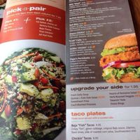 Their menu.  at Veggie Grill in Mountain View