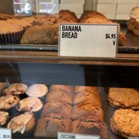 Vegan options in the case   at Pushkin's Bakery in Sacramento