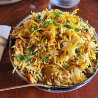 Vegetable biryani at Maharaja Cuisine of India in Seattle
