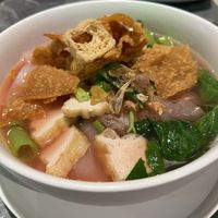 Our best-selling pink noodle soup! Made with beetroot-based broth, packed with toppings, and full of balanced, savory flavor – a must-try at every So Vegan branch.  at So Vegan - Phoenix Pratunam in Bangkok