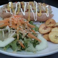 Vegan hotdog... so delicious  at Vegan House in Medellin