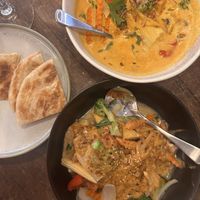 Peanut Stirfry , Yellow Curry, Roti  at Siam Seaside in Victor Harbor