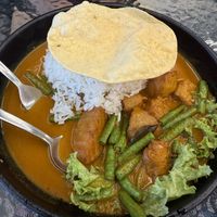 Curry Rice with Papadum  at Nature Vegetarian Delights (NVD) Restaurant in Northeast Singapore