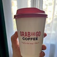 Caramel oat milk latte to take away   at mulliri  in Tirana