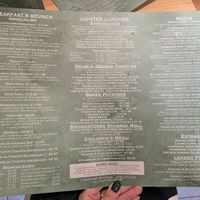 Menu as of May 2026 at Bridgestones in Norwich