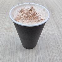 Chai latte with oatmilk at BUD - Soul + Grain  in Budapest