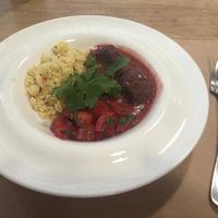 couscous with beanballs at Zelen in Odessa