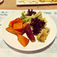 roasted sweet potato at Zelen in Odessa