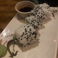 Vegan sushi inside out roll 🍣   at Foodhall MOUT in Hilversum