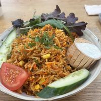Vegan biryani  at Foodhall MOUT in Noord-holland
