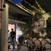 Outside is comfy, and lovely vibe.   at Amore Pizza  in Coolum Beach