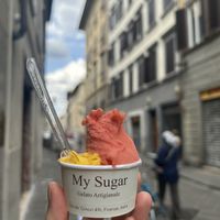 mango + strawberry  at My Sugar Gelato Artigianale in Toscana