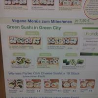 Vegan Menu as of December 2015. at Mylicious Sushi in Freiburg
