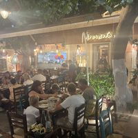 View of the terrace   at Antipodas in Iraklio