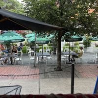Outdoor seating  at Fitzwilly's Restaurant in Northampton