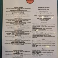 Menu as of 5 August 2025 at Clean Heart Coffee & Organics in London
