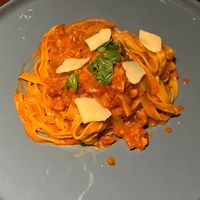 Tagliatelle alla demi-glace bolognese at Foldie in Taipei
