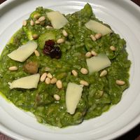 Pesto risotto with mushrooms and pine nuts at Foldie in Taipei