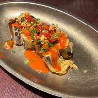 Yuxiang eggplant tempura at Foldie in Taipei