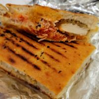 Chickn parm panini #Veganuary at Ithaca Bakery - Meadow St in Ithaca