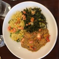 Lunch plate at Upohar Vegetarian Restaurant in Lancaster