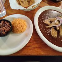Mole poblano with plant-based chicken at Las Anitas in Los Angeles