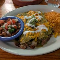 "chicken" enchiladas at Las Anitas in Los Angeles