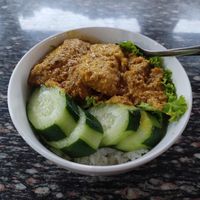 Rice gulai at Queen Bean in Legian