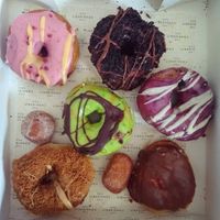 Vegan doughnuts and dough balls at Considerit in Edinburgh