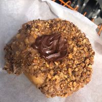 It’s a donut - hazelnut and praline  at Considerit in Edinburgh