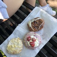 Triple choc, passion fruit and coconut, strawberries and cream at Considerit in Edinburgh