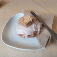 My custard doughnut, just to avoid being called a scammer at Considerit in Edinburgh