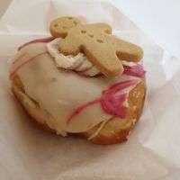 Gingerbread doughnut available around Christmas time at Considerit in Edinburgh