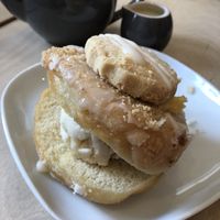 Lemon shortbread doughnut   at Considerit in Edinburgh