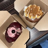 Black Forest and s’mores doughnut   at Considerit in Edinburgh