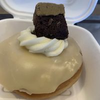 Pistachio brownie doughnut   at Considerit in Edinburgh