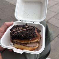 Ice cream filled donutts  at Considerit in Edinburgh