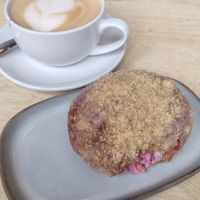 Strawberry cheesecake donut at Considerit in Edinburgh