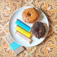 Biscoff and oreo donuts plus chocolates at Considerit in Edinburgh