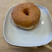 Sugar and cinnamon vegan doughnut  at Considerit in Edinburgh