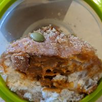 pumpkin crumble donut inside at Considerit in Edinburgh