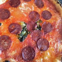 Vegan pepperoni at The Pizzeria in Fort William