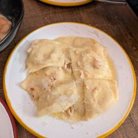 creamy truffle ravioli at Soots  in Manchester