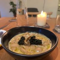 Butterbeans, miso, wild mushroom, cavolo nero, truffle £11 - gluten free   at Soots  in Manchester